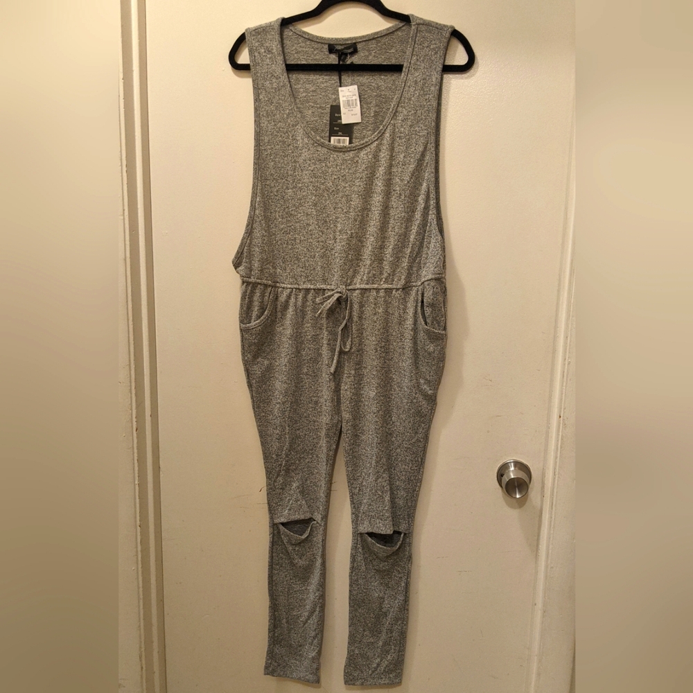 Gray Sleeveless Jumpsuit